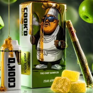 Cook’d Zour Apple Disposable Vape 2g 3 in 1 juice edition